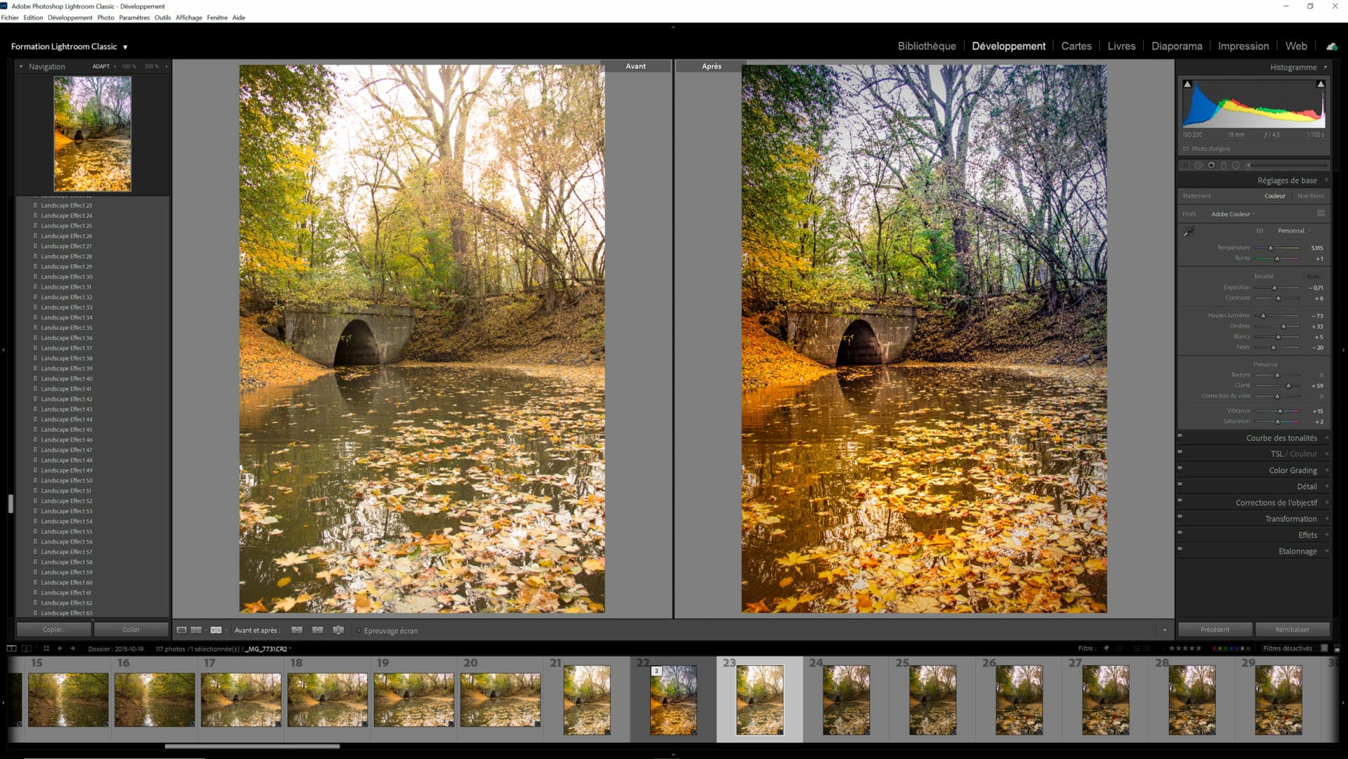 Post-traitement en photographie