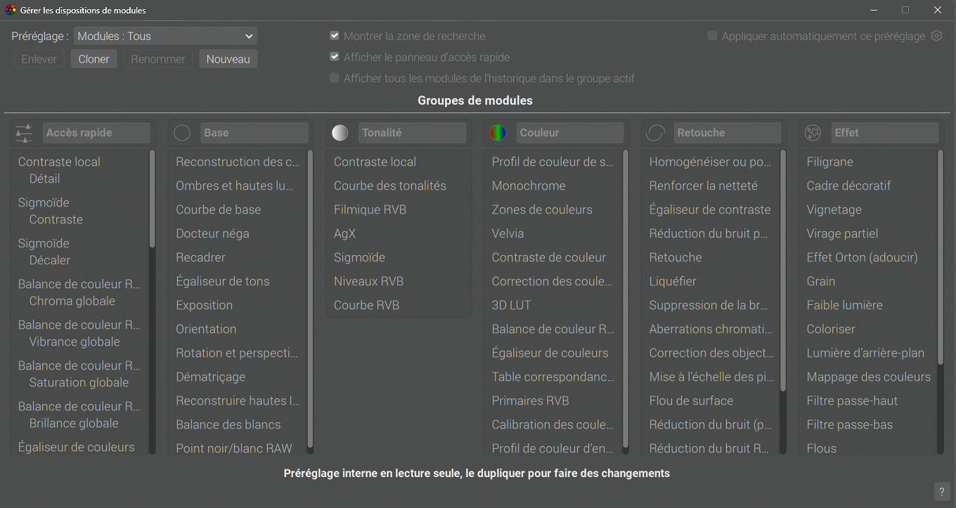 Darktable - comprendre l'interface, les menus et les fonctions principales 2-2-2