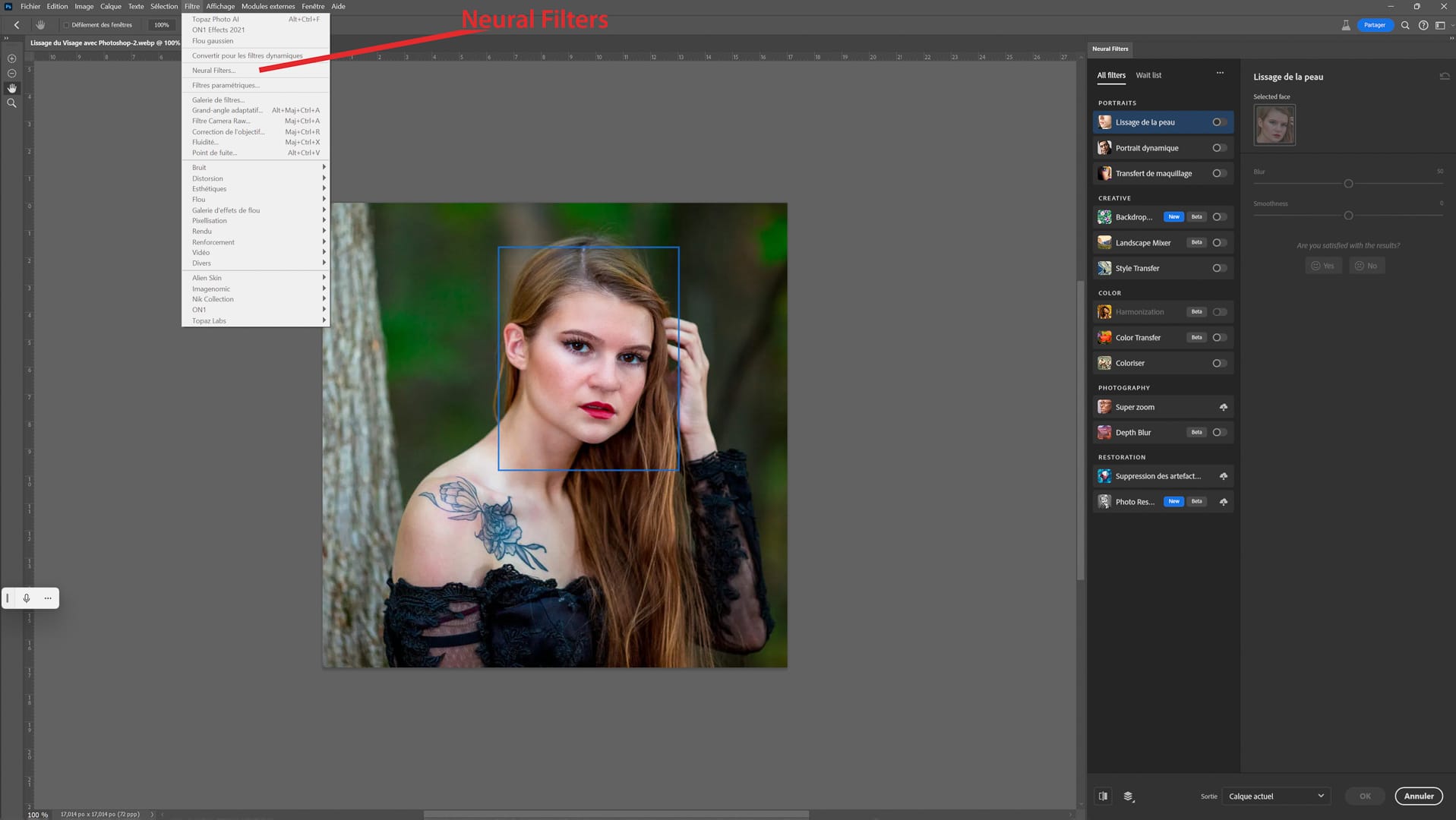 Lissage du Visage avec Photoshop