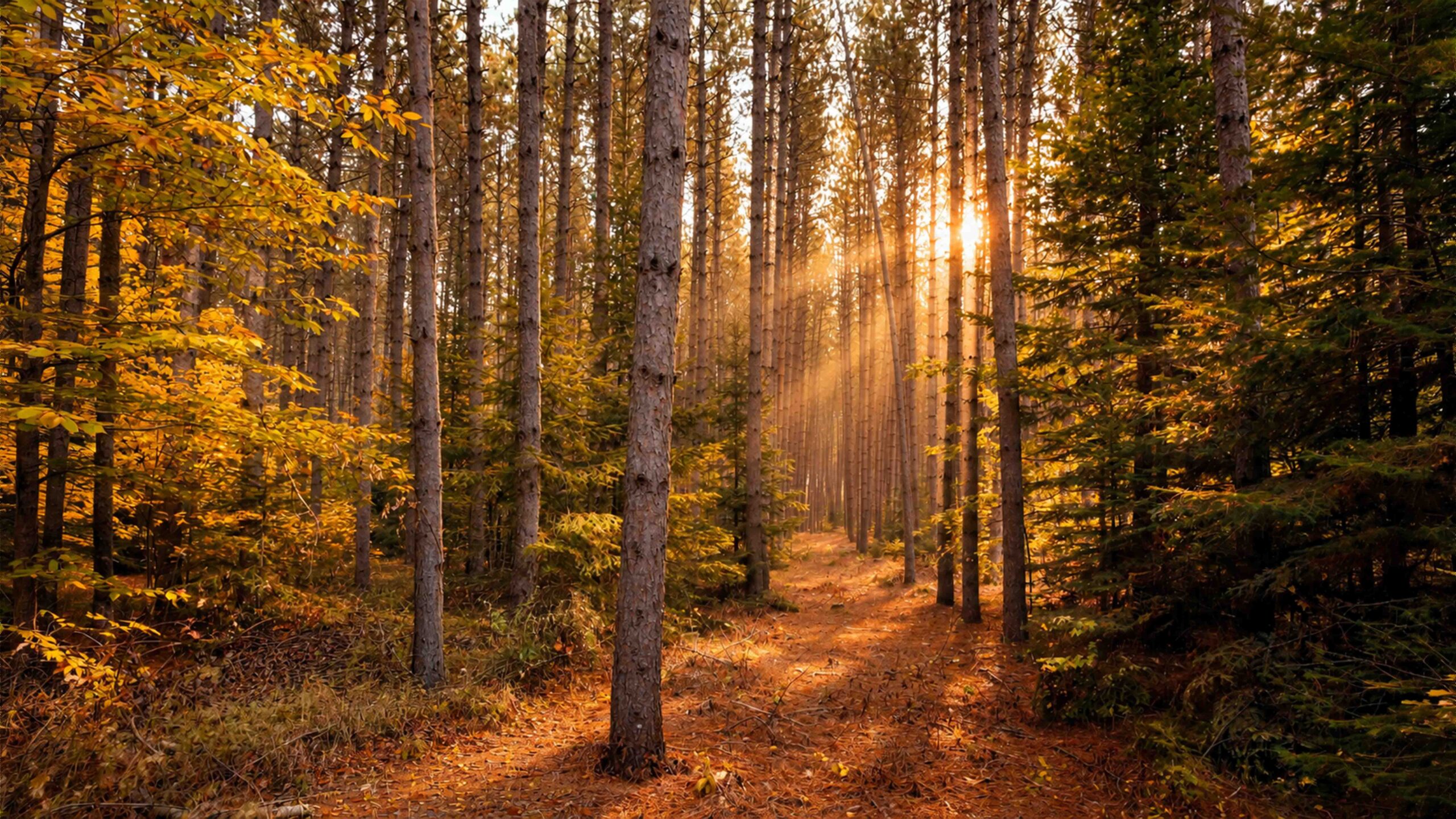 Forêt de conifère dans la région de Bowman